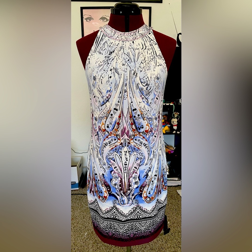 Elegant Paisley Print Dress
